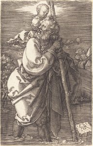 左向き聖クリストファー 作： Albrecht Dürer