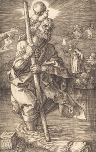 右向きの聖クリストファー、1521年。