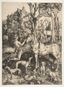 サン ユースタス、カリフォルニア州。 1501年。 作： Albrecht Dürer