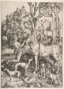 セントユースタス、ca。 1501。 作： Albrecht Dürer