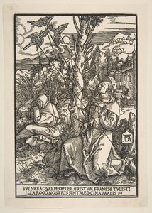 聖フランシスコが聖痕を受け取る1503。 作： Albrecht Dürer