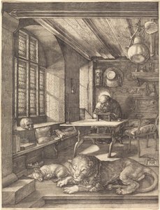 書斎の聖ヒエロニムス 作： Albrecht Dürer
