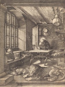書斎の聖ヒエロニムス、1514 年。 作： Albrecht Dürer