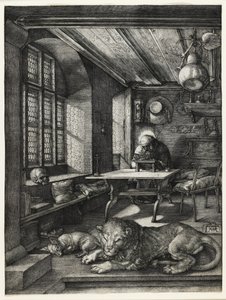 聖ジェロームの研究、1514年 作： Albrecht Dürer