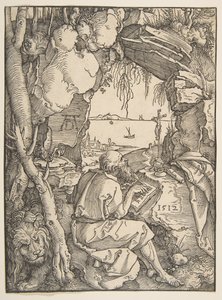 洞窟の聖ヒエロニムス、1512 年。 作： Albrecht Dürer