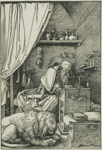 独房の聖ヒエロニムス 作： Albrecht Dürer
