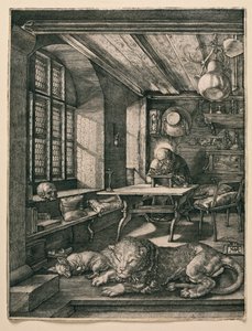 彼の独房の聖ジェローム 作： Albrecht Dürer