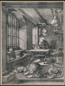 書斎の聖ヒエロニムス 作： Albrecht Dürer