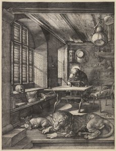 1514年の研究における聖ジェローム 作： Albrecht Dürer