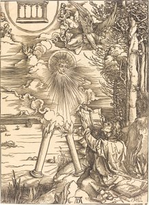 本をむさぼり食う聖ヨハネ 作： Albrecht Dürer