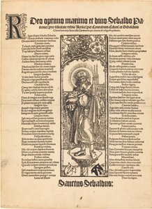 柱の上に立つ聖セバルドゥス 作： Albrecht Dürer