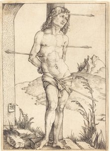 柱に縛られた聖セバスチャン 作： Albrecht Dürer