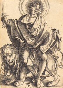 正義の太陽、c。 14991500。 作： Albrecht Dürer