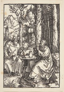 聖アントニウスが荒野で聖パウロを訪ねる 作： Albrecht Dürer