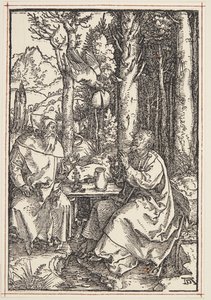聖アントニウスが荒野で聖パウロを訪ねる 作： Albrecht Dürer