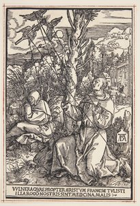聖痕を受ける聖フランチェスコ 作： Albrecht Dürer