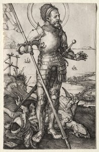 セントジョージオンフット、c。 1504-1505。 作： Albrecht Dürer