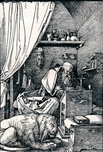 彼のセルの聖ジェローム、1511 1906 作： Albrecht Dürer