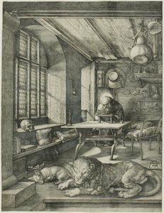 書斎の聖ヒエロニムス 作： Albrecht Dürer