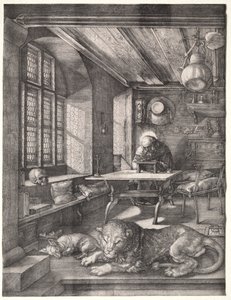 書斎の聖ヒエロニムス 作： Albrecht Dürer