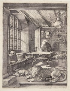 書斎の聖ヒエロニムス 作： Albrecht Dürer
