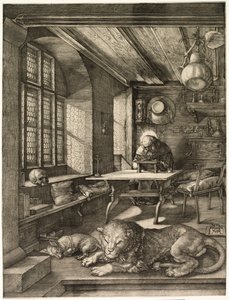 書斎の聖ヒエロニムス 作： Albrecht Dürer