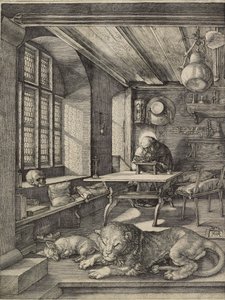 書斎の聖ヒエロニムス、1514 年 作： Albrecht Dürer