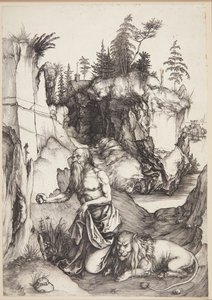 荒野で悔い改める聖ヒエロニムス 作： Albrecht Dürer