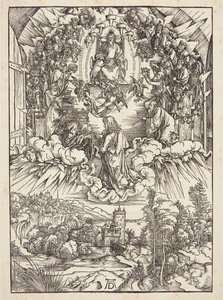 神と長老たちの前の聖ヨハネ 作： Albrecht Dürer