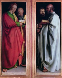 セントジョンとセントピーター、セントポールとセントマーク、1526 作： Albrecht Dürer