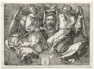 二人の天使が見せるスダリウム 作： Albrecht Dürer