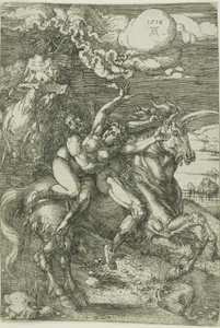 ユニコーンのプロセルピン誘拐 作： Albrecht Dürer