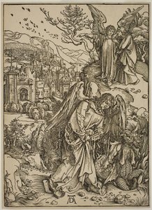 新しいエルサレムの聖ヨハネを示す天使 作： Albrecht Dürer