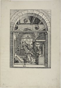 受胎告知（『聖母の生涯』より 作： Albrecht Dürer