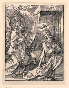 The Annunciation、The Little Passion Series より 作： Albrecht Dürer