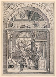 受胎告知、「聖母の生涯」シリーズより 作： Albrecht Dürer