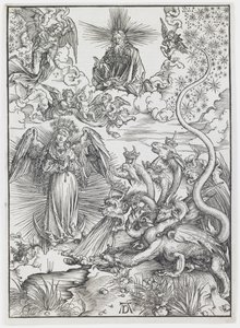 シリーズ「The Apocalypse」の黙示録的な女 作： Albrecht Dürer