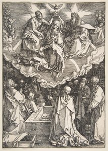 聖母の生涯、1510年からの聖母の仮定と戴冠。 作： Albrecht Dürer