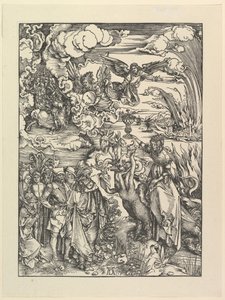 黙示録のバビロニアの娼婦。 Facsimile.nd 作： Albrecht Dürer