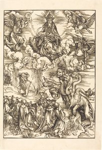 子羊のような 2 本の角を持つ獣 作： Albrecht Dürer
