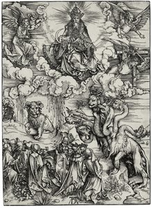 羊のような二つの角を持つ獣c。 1497 作： Albrecht Dürer
