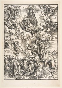 Apocalypse.ndの羊のような2つの角を持つ獣 作： Albrecht Dürer