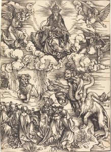子羊のような 2 本の角を持つ獣 作： Albrecht Dürer