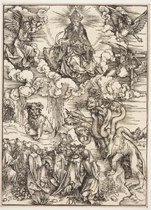 子羊のような 2 本の角を持つ獣 作： Albrecht Dürer
