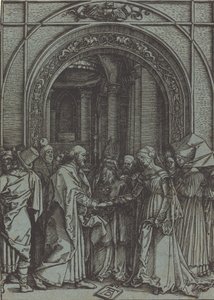 処女の婚約、c.1504-1505 印刷 1560s1570s。 作： Albrecht Dürer