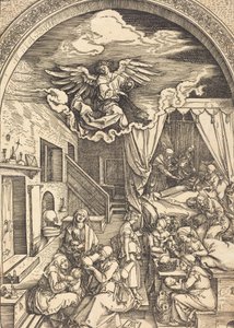 聖母の誕生、c。 15031504。 作： Albrecht Dürer