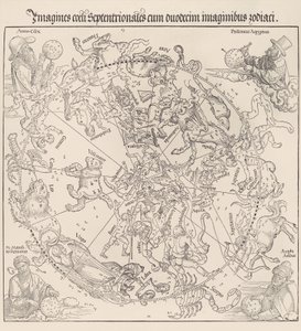 天体図 - 北半球、1515年、1515年。 作： Albrecht Dürer