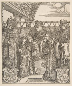 マクシミリアン1世の凱旋門、1515年にウィーンで開催された王子会議。 作： Albrecht Dürer