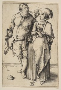 クックと彼の妻、ca。 1496年。 作： Albrecht Dürer