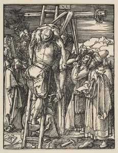 十字架からの降下、小情熱、ca。 1509。 作： Albrecht Dürer